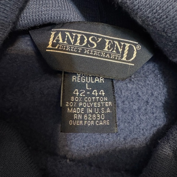 Vintage ‘90s Lands End Turtleneck Sweatshirt - Unisex Large - Picture 3 of 5